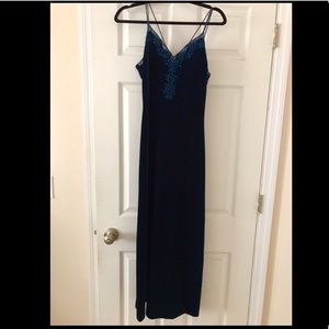 Strappy Velvet Evening Gown
